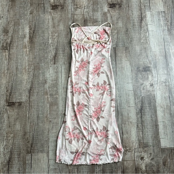 Shein Floral Print Criss Cross Back Dress - Picture 13 of 13